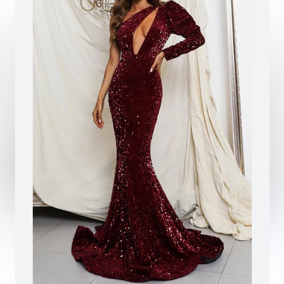 Mermaid Sequin Prom Dress - Picture 2 of 4